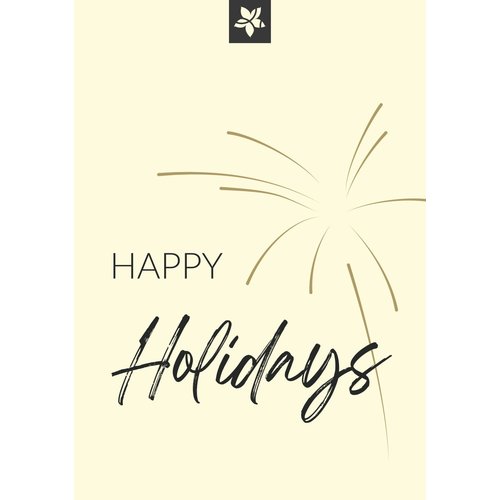 Carte de voeux - Happy Holidays (ajoutez votre message personnel) 