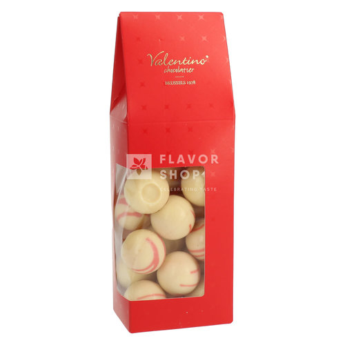 Truffes Marc de Champagne Rose & Chocolat Blanc +/- 200 g 