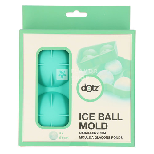 Silicone Ijsballenvorm Voor 4 Ijsballen, Groen,  6cm 