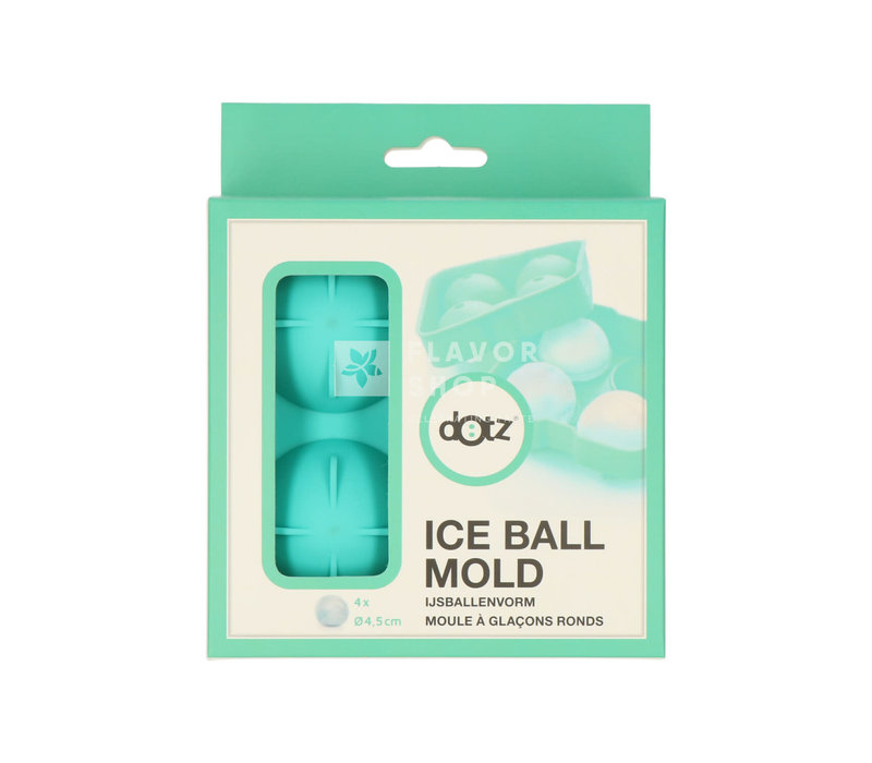 Silicone Ice Ball Mold For 4 Ice Balls, Green, à˜ 4.5cm