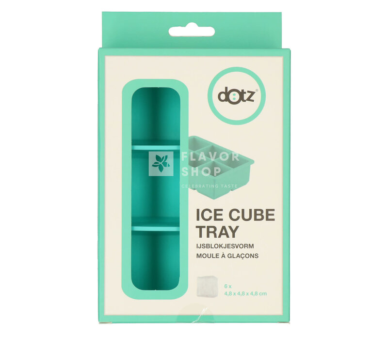 IJsblokjesvorm uit silicone kubus blauw 4.8x4.8x4.8cm