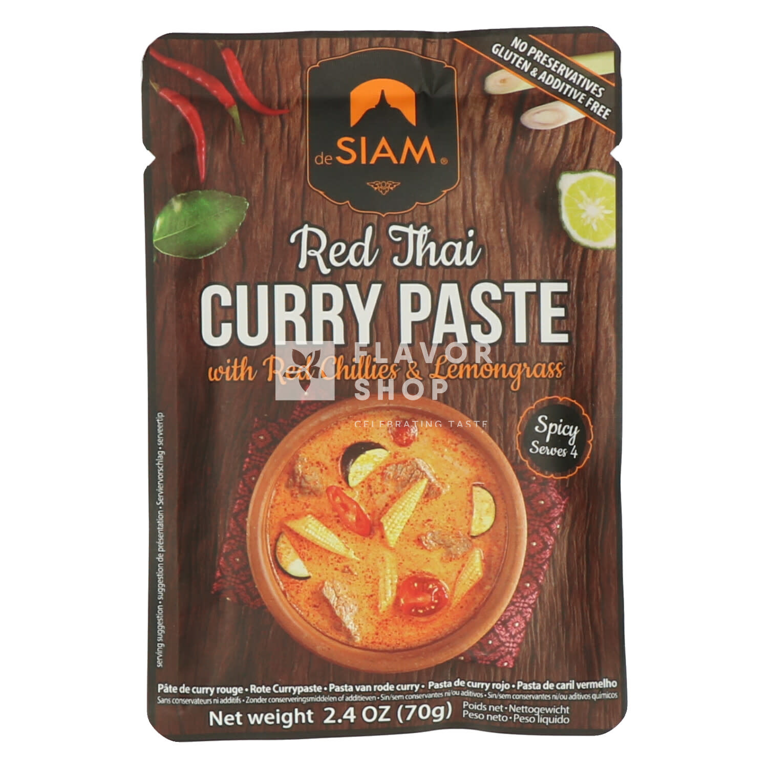 Pâte de curry rouge 70gr - De Siam