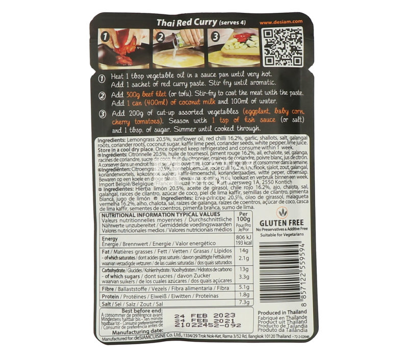 Rode Currypasta in pouch 70 g