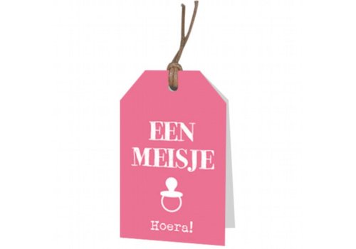 Carte de vœux 'Een meisje, hoera'