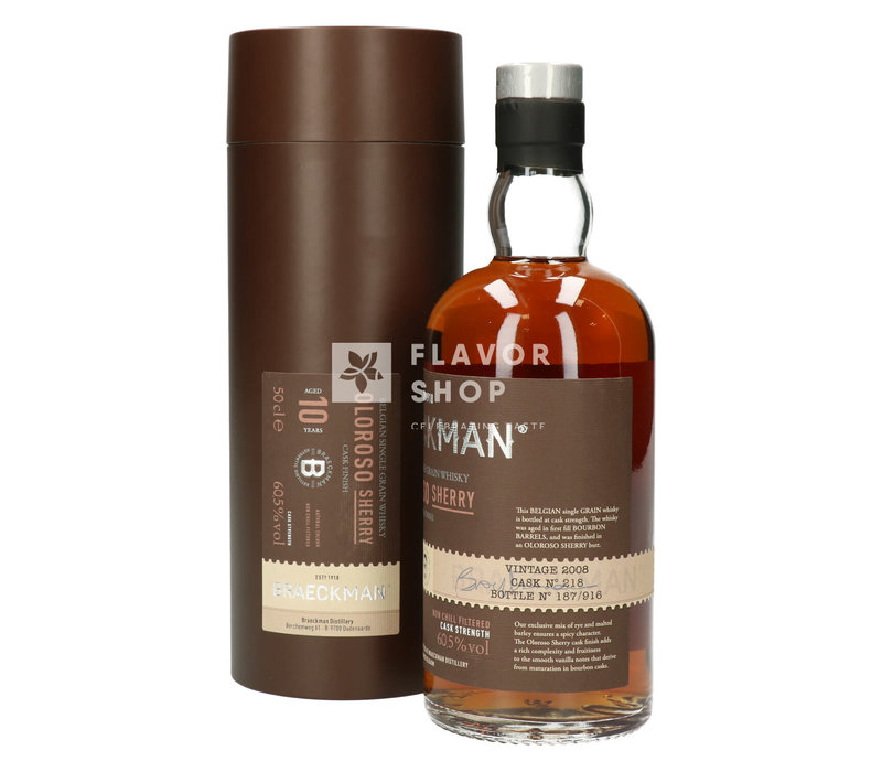 Braeckman Single Grain Oloroso 10Y Whiskey 50 cl