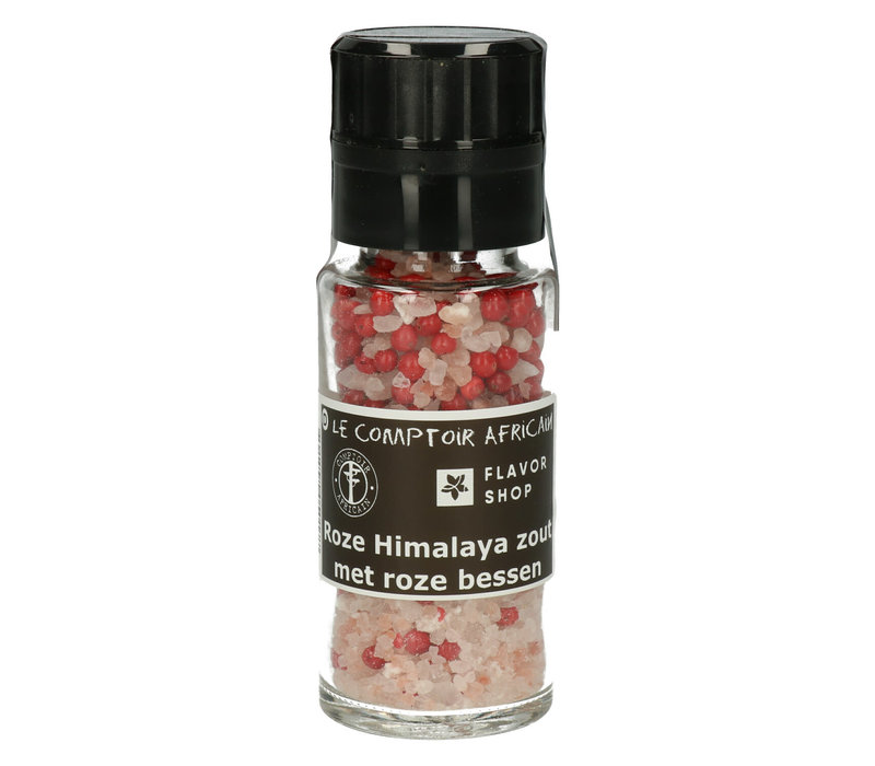 Himalayan pink salt large crystals 110 g - in black mill 110 g