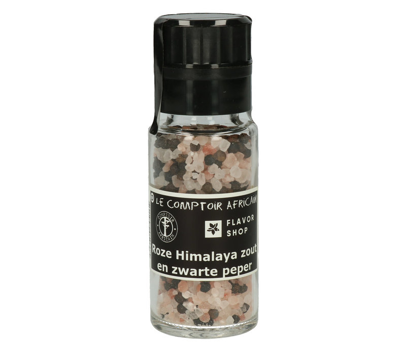 Pink Himalayan salt with black pepper - in black mill 110 g