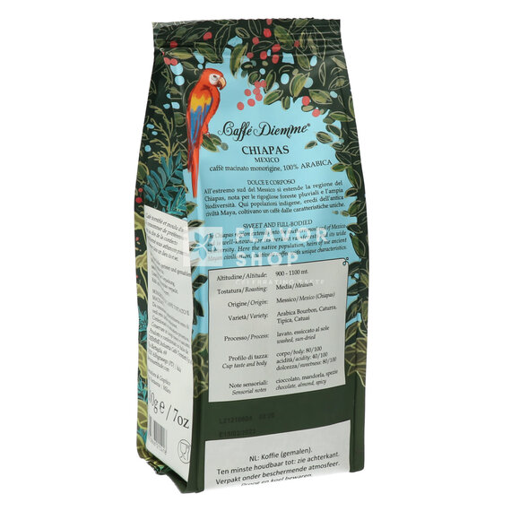 Koffie Chiapas 200 g Gemalen