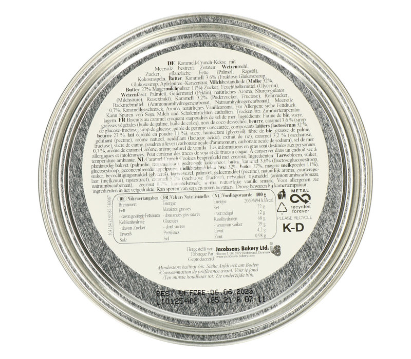 Boîte de Buttercookies Tivoli Caramel Crunch 150 g