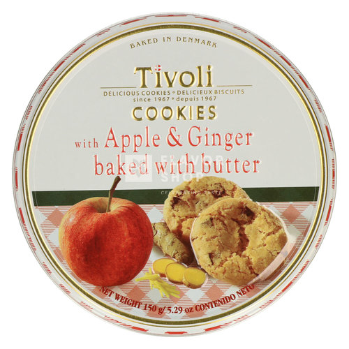 Boîte de biscuits au beurre Tivoli à  la pomme et au gingembre 