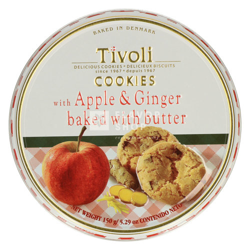 Boîte de biscuits au beurre Tivoli à  la pomme et au gingembre 150 g 