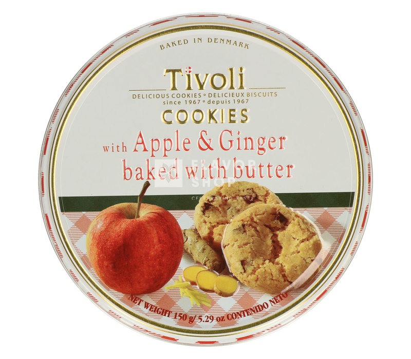 Tivoli Apple & Ginger Buttercookies Can 150 g