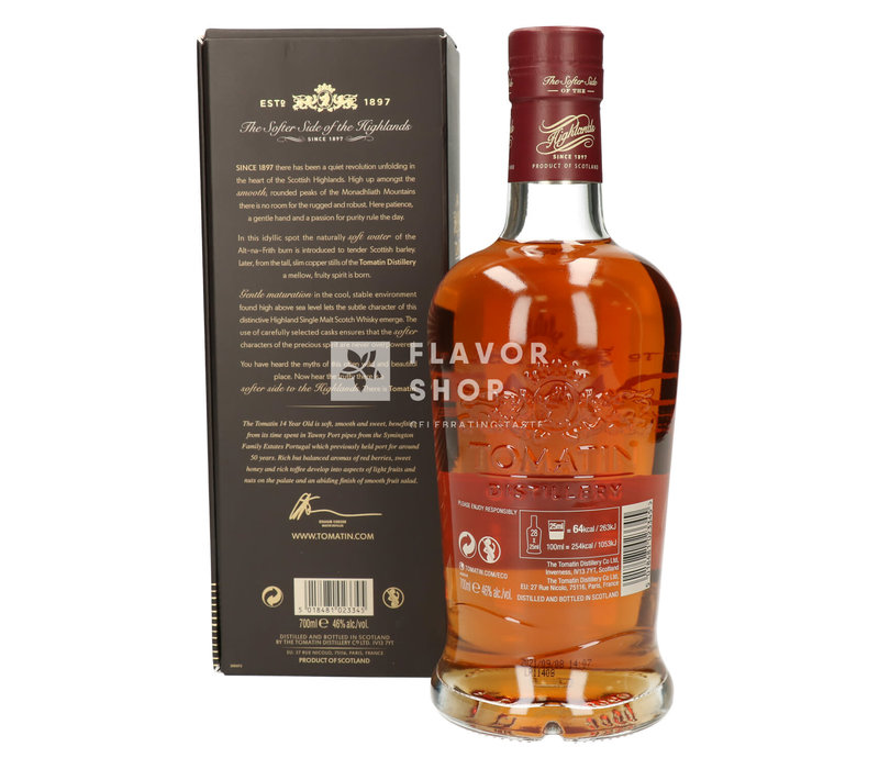 Whisky Tomatin 14 ans Fût de Porto 70 cl