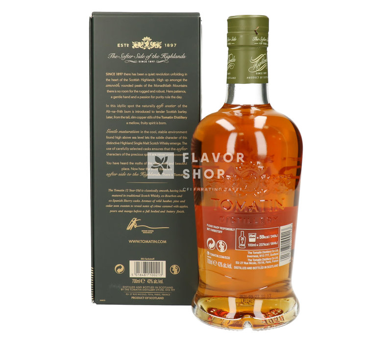 Whisky Tomatin 12 ans 70 cl