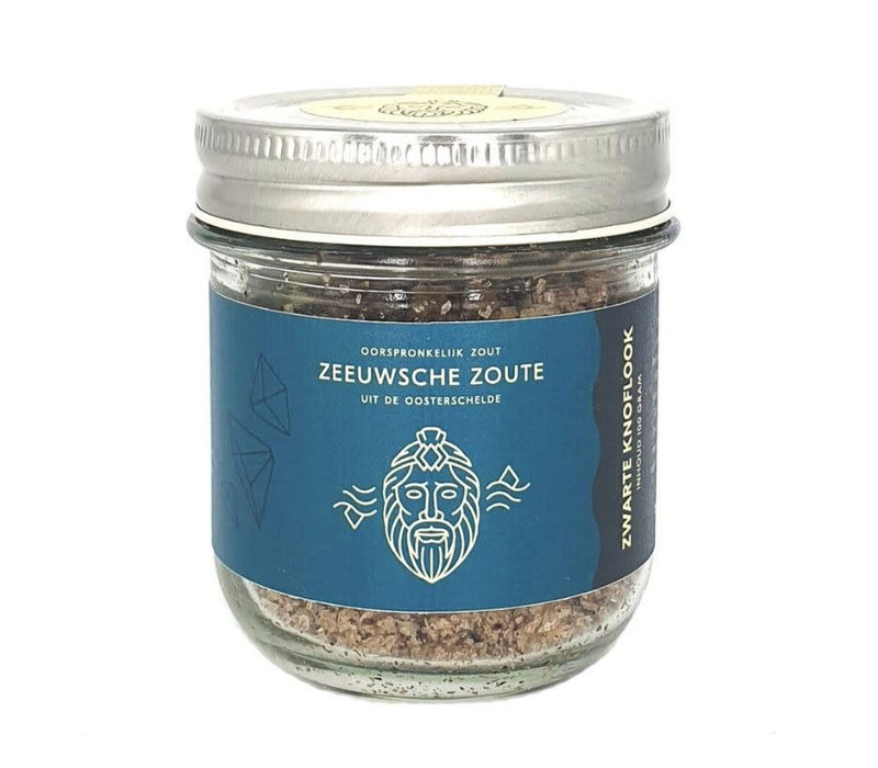 Zout met zwarte knoflook 100 g - in glazen pot