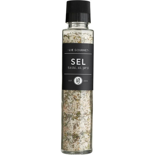 Gewürzmühle mit Salz, Basilikum, Knoblauch und Petersilie 250 g 