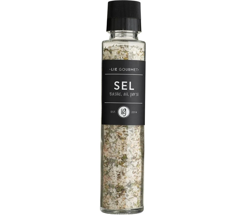 Gewürzmühle mit Salz, Basilikum, Knoblauch und Petersilie 250 g