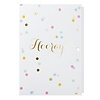 Papette Carte de voeux Confetti Hooray!