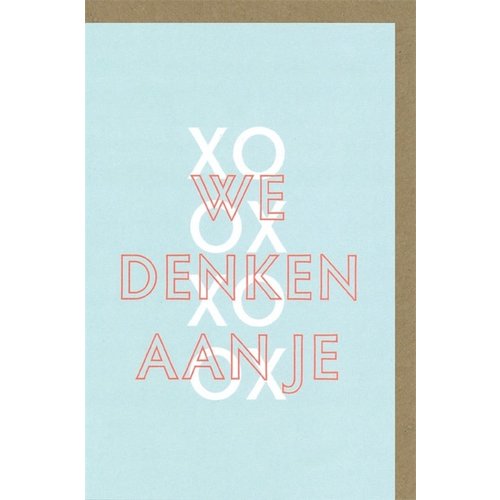 Carte de voeux We denken aan je 