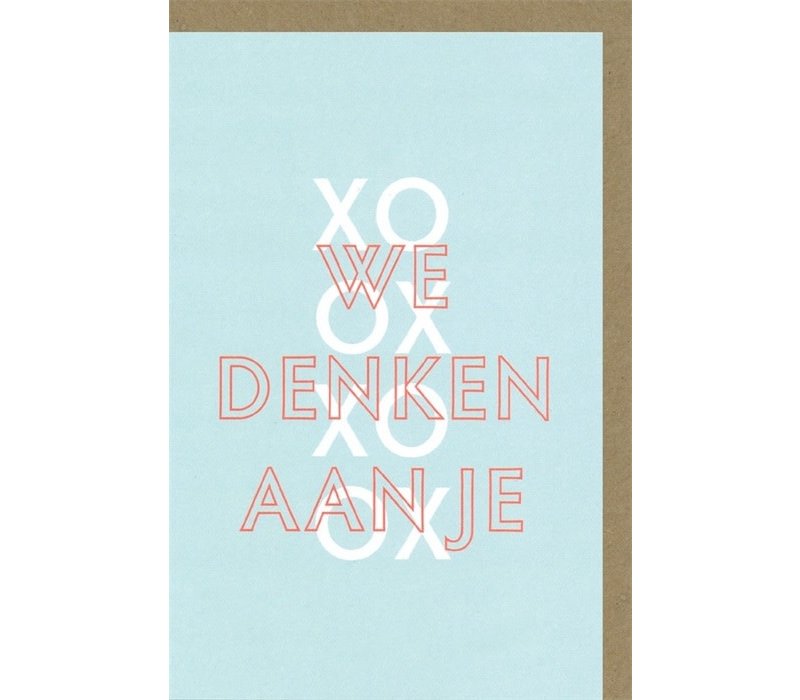 Carte de voeux We denken aan je