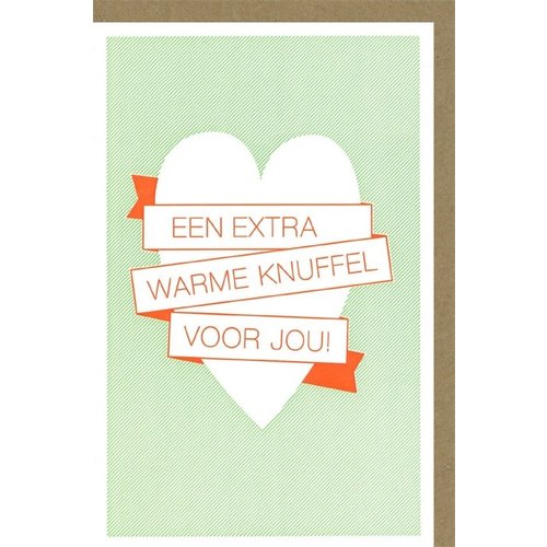 Warme knuffel wenskaart 