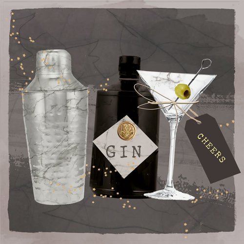 Napkins Gin & Martini 33x33 cm 