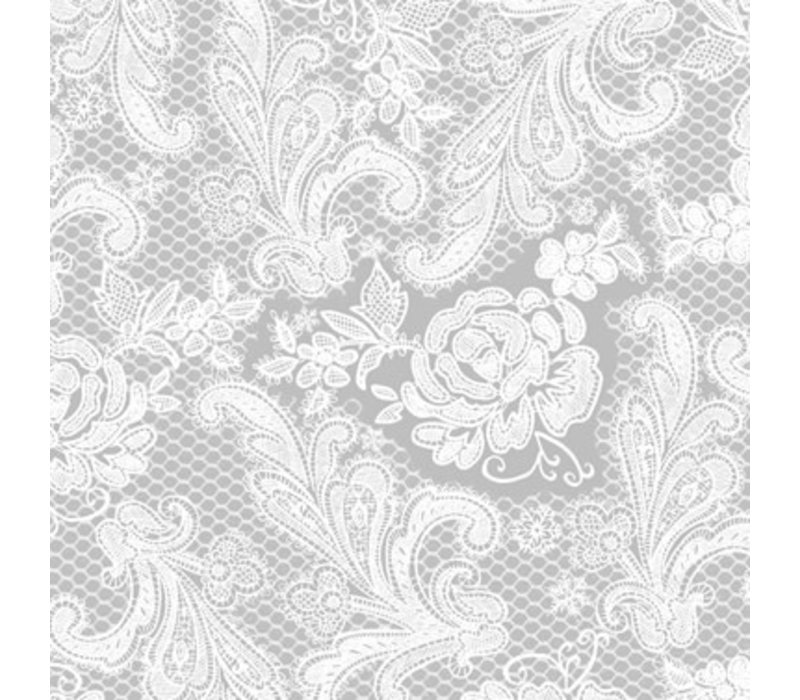 onbekend Onze onderneming ethiek Servietten Lace Royal Silver White 33x33 cm - Online kopen - Celebrating  TASTE