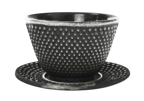 Teetasse 12 cl + runde Untertasse Arare, Silber