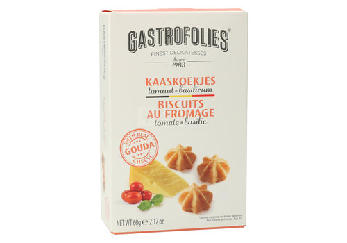 Gastrofollies Cheese biscuits with tomato & basil 60 g