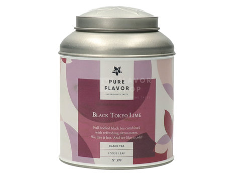 Pure Flavor Schwarzer Tokio-Limetten-Tee Nr. 399 – Dose 80 g
