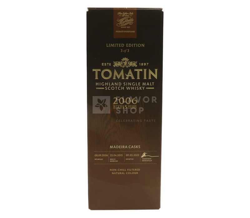 Tomatin Whiskey - Portuguese Trio Madeira Cask 70 cl