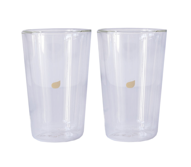 Set of 2 double-walled tea glasses