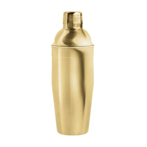 Cobbler shaker uit rvs goud 750ml 