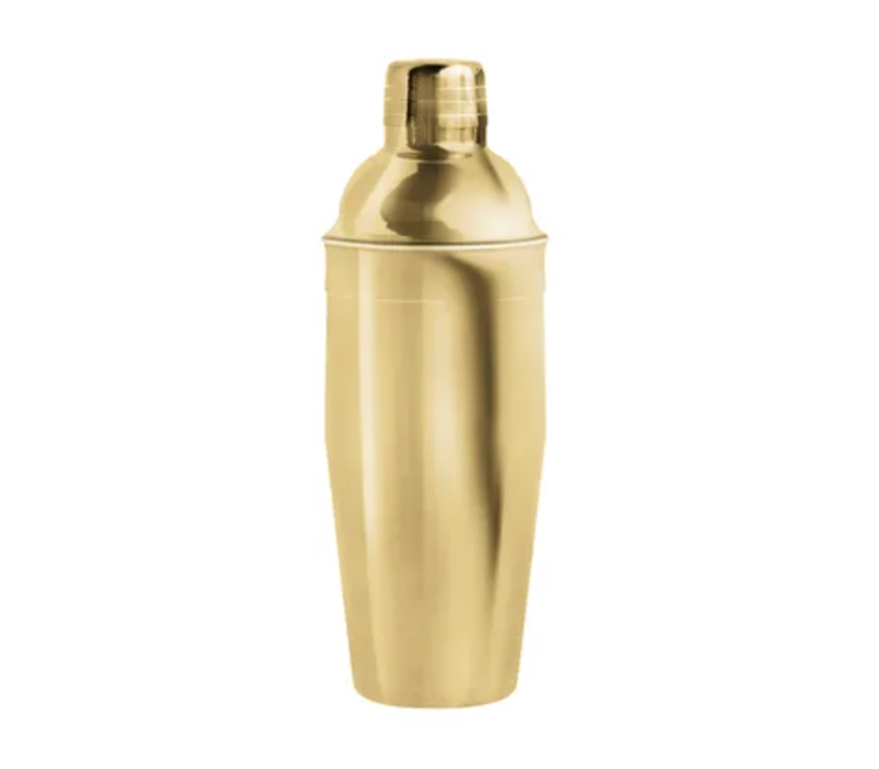 Cobbler shaker uit rvs goud 750ml