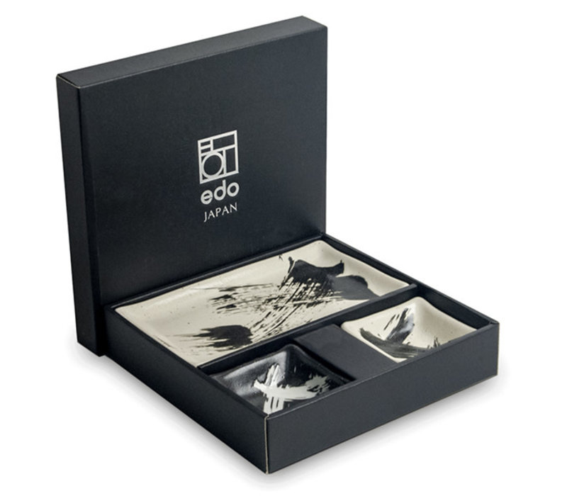 BlackWhite Sushi set 2 people - gift box