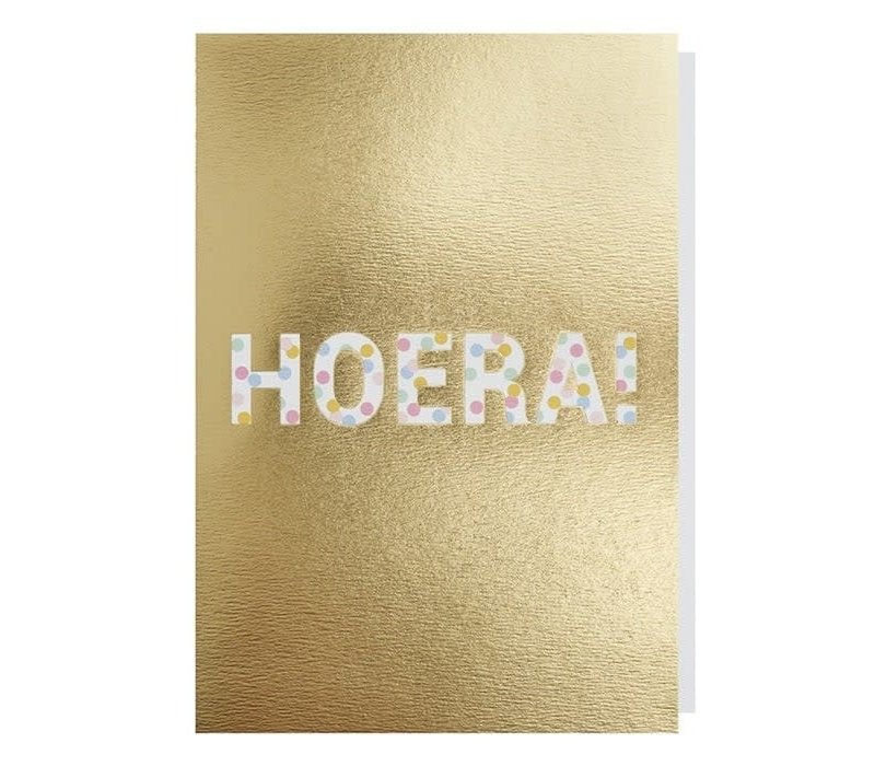 Gold Hooray! greeting card