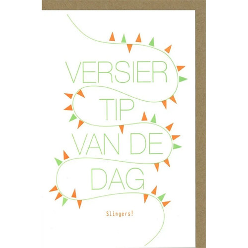 Versiertip van de dag wenskaart 