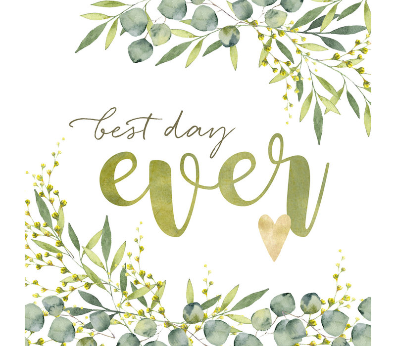 Napkins Best Day Ever 33x33 cm