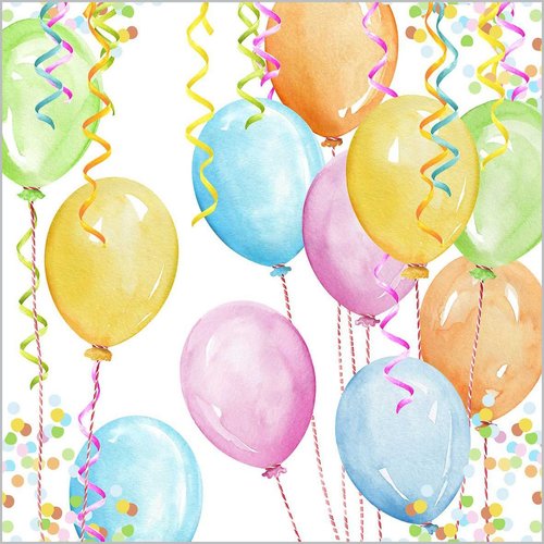 Servietten Balloon Party  33x33 cm 