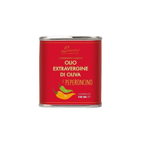 Extra vergine olijfolie met piment blikje 100 ml* 