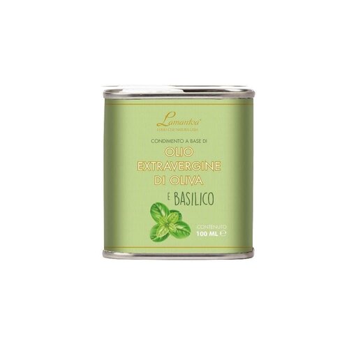 Huile d'olive extra vierge au basilic bidon 100 ml 