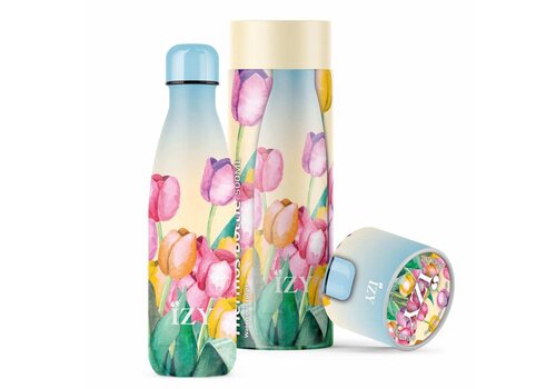 IZY Gourde 500 ml Holland - Field of Tulips- coffret cadeau