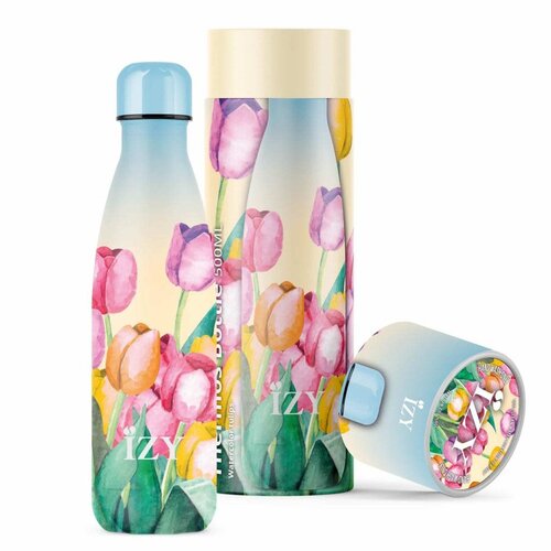 Drinking bottle 500 ml Holland - Field of Tulips - gift box 
