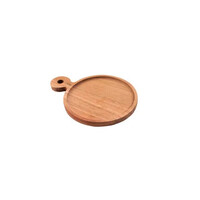 Hamburger board made of acacia wood with handle round ø 20cm FSC®