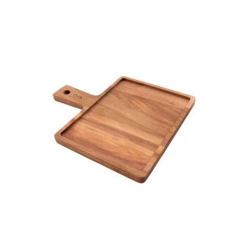 Planche à  hamburger en bois d'acacia avec poignée 30x25cm FSC ® 