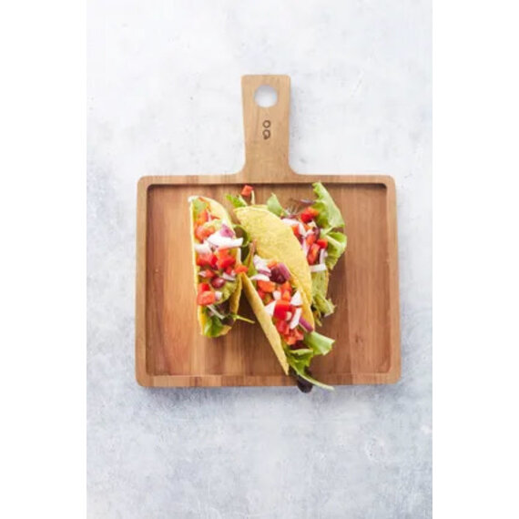 Hamburger board made of acacia wood with handle 30x25cm FSC®