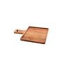 Hamburger board made of acacia wood with handle square 21cm FSC®