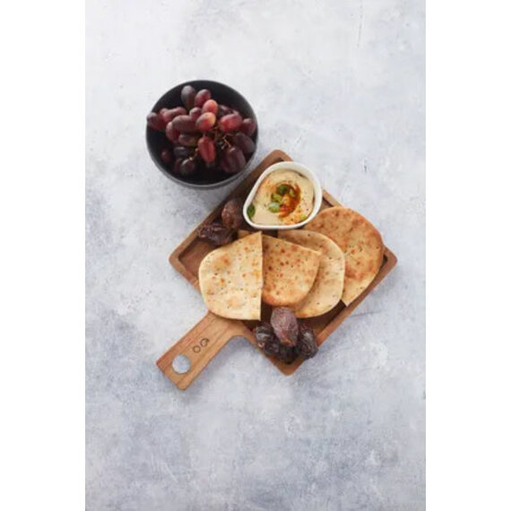 Hamburger board made of acacia wood with handle square 21cm FSC®