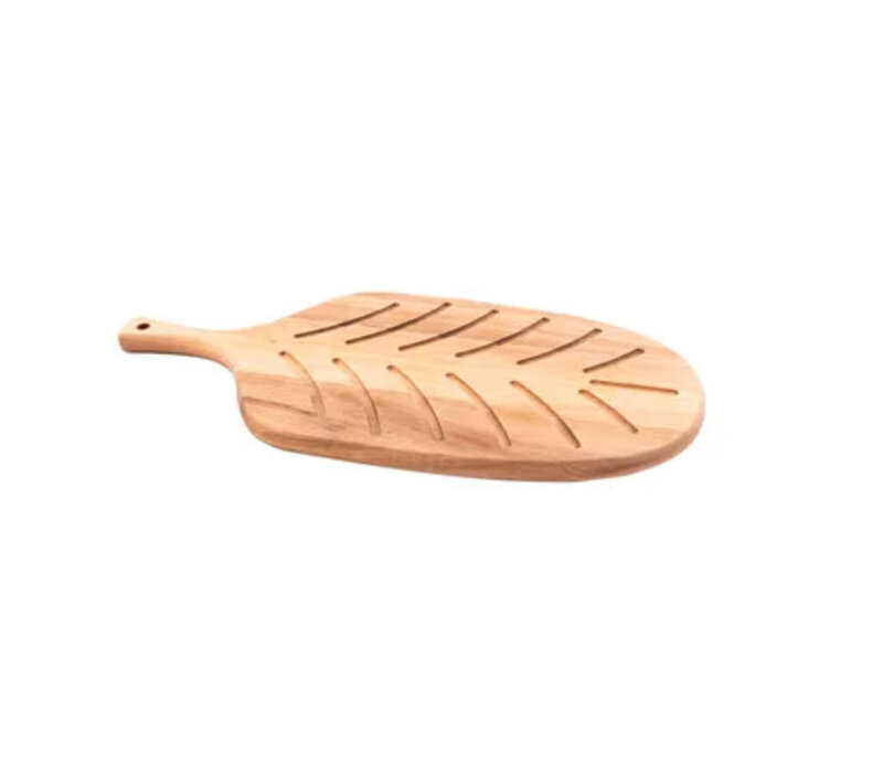 Serving board with handle leaf from acacia wood 40.5x19.7x1.5cm FSC®