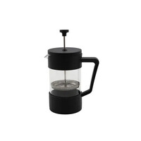 French-Press-Kaffeebereiter aus schwarzem Glas, 600 ml